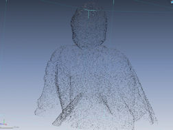 point cloud of scanned maquette